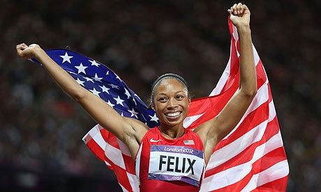 Triple gold medal queen, Allyson Felix.