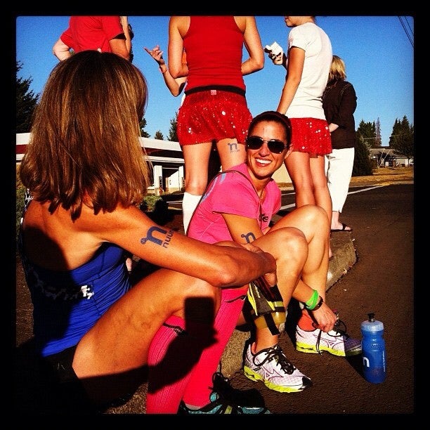 Katie enjoys a break from the 2012 Hood to Coast Relay Race.