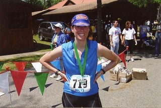 Nicki Miller after a triathlon in North Carolina.