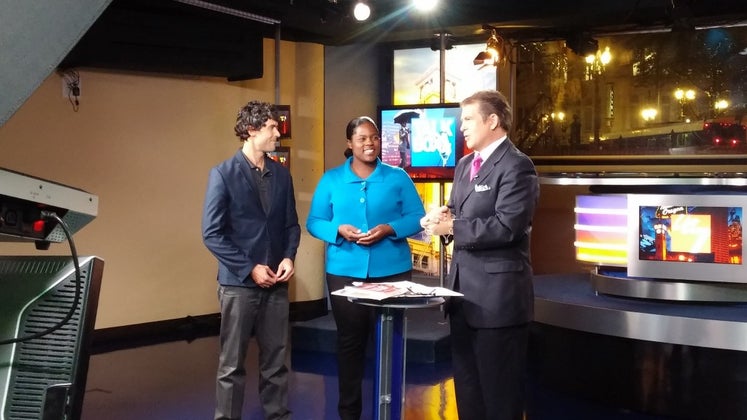 Mirna and Dr. Beckmerman being interviewed by the local Portland, OR NBC affiliate
