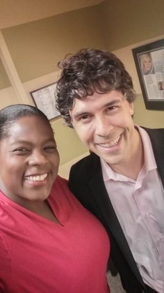 Mirna and Dr. Beckerman at the Heart to Start event kickoff.