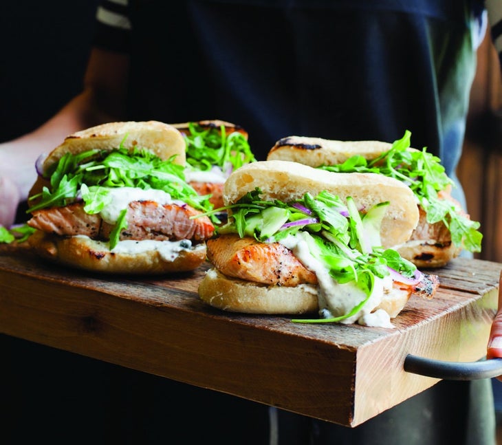 salmon sandwich crop