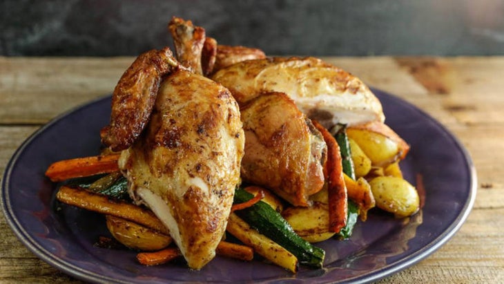 Brined roasted chicken