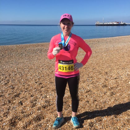 Celebrating on the rocky beaches of Brighton!