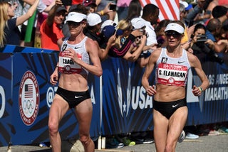 Shalane Flanagan and Amy Cragg
