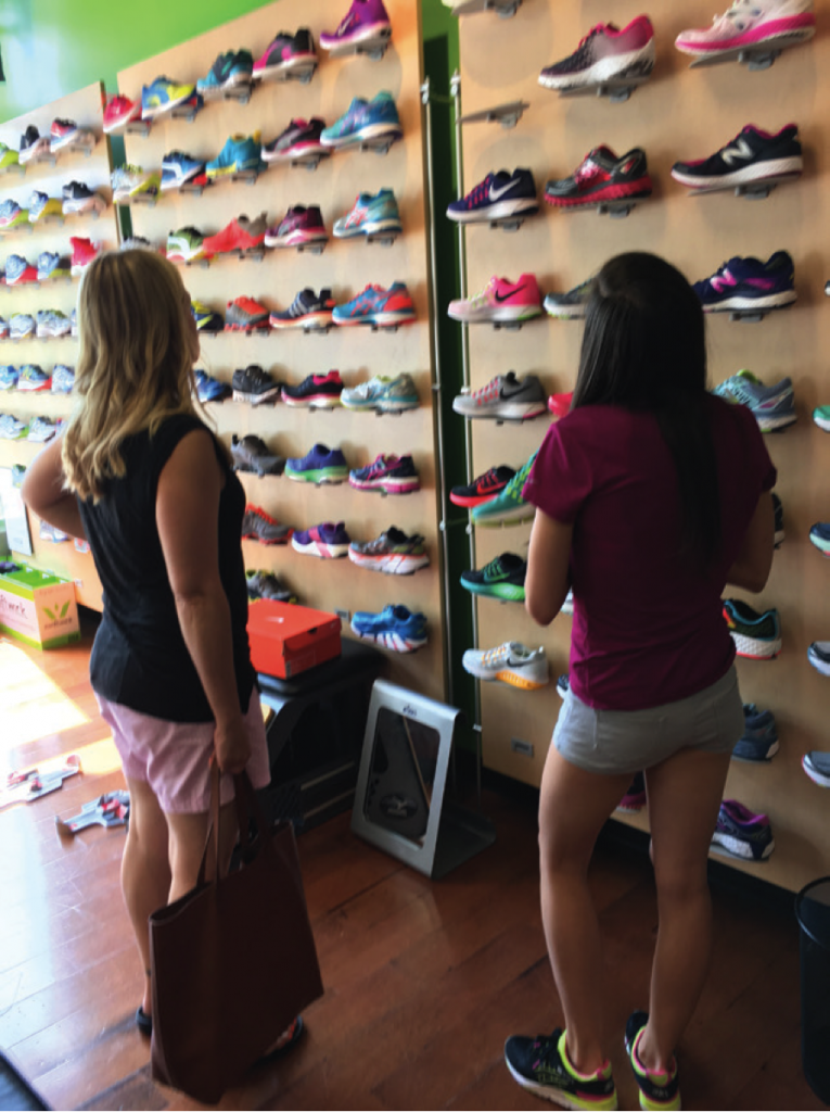 buying running shoes
