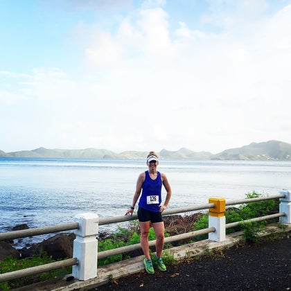 Stopping to take in the views along the course