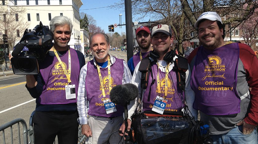 Some of the crew filming on race day; Photos courtesy Michael J. Lutch, Cheryl Treworgy and LA Roma Films
