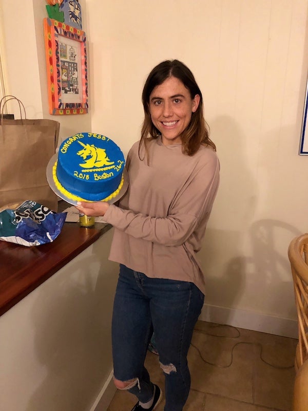 Photo of Jessica Chichester, fifth-place finisher in the 2018 Boston Marathon.