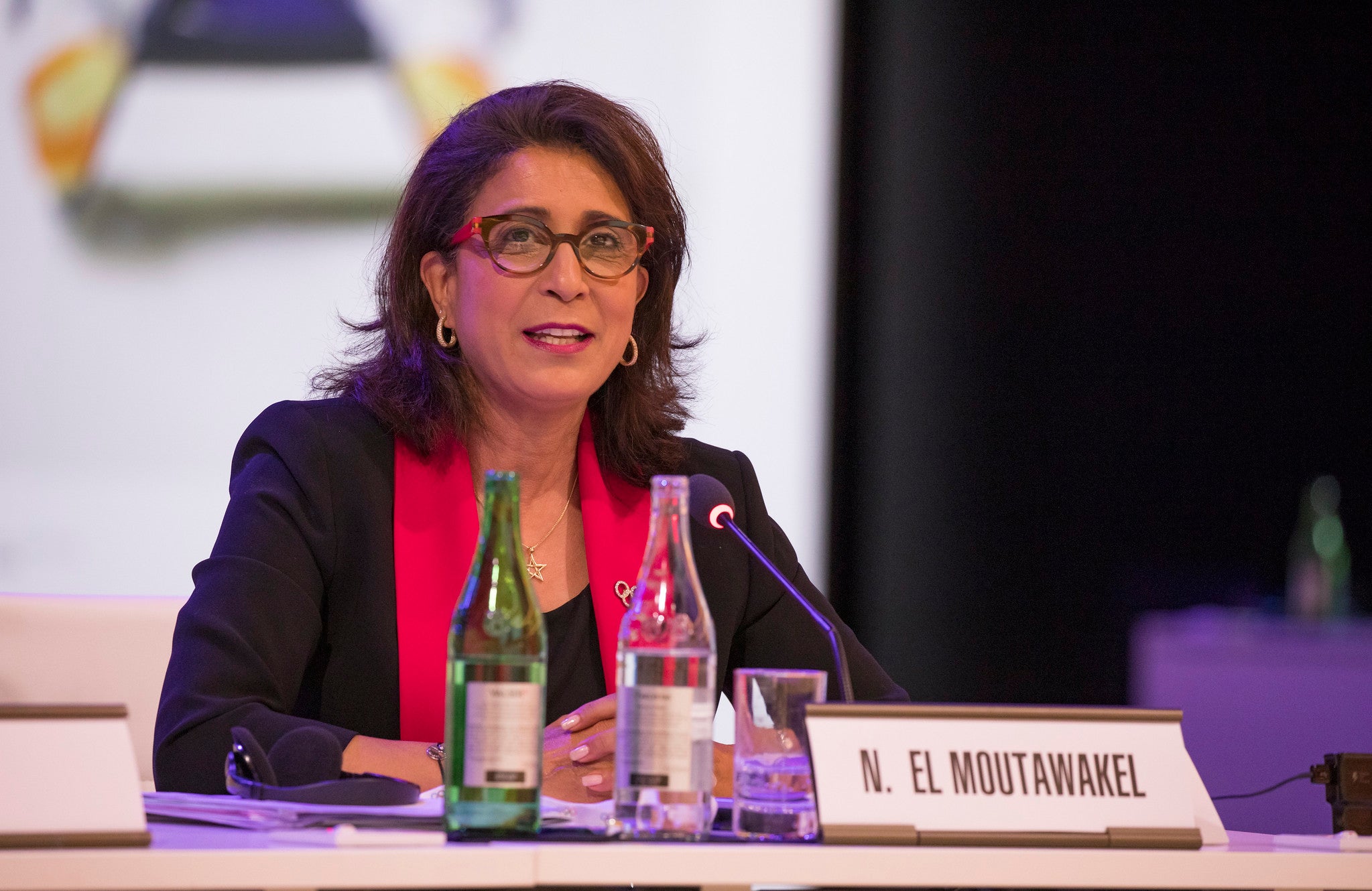 Nawal EL Moutawakel attends the final day of the 134th IOC Session at Swisstech .