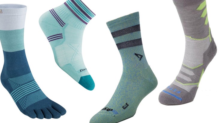 Quarter crew trail running socks