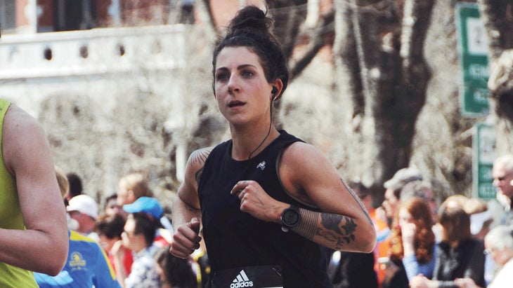 Alice runs in the Boston Marathon