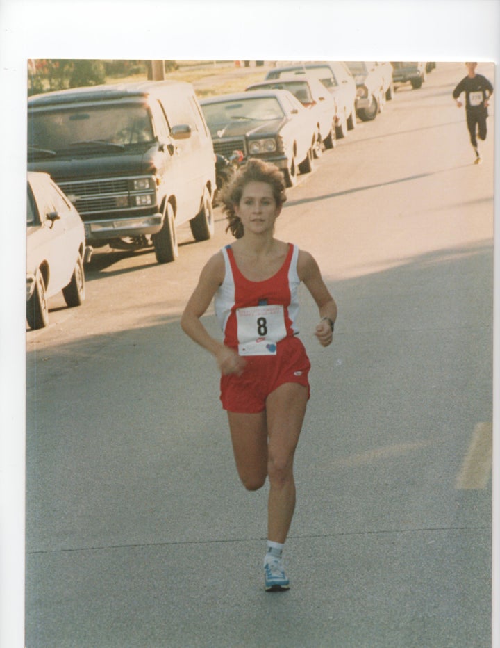 Bev Docherty runs 10k