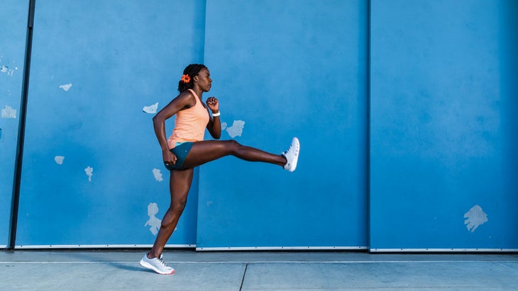 Alysia Montano demonstrating a B-skip