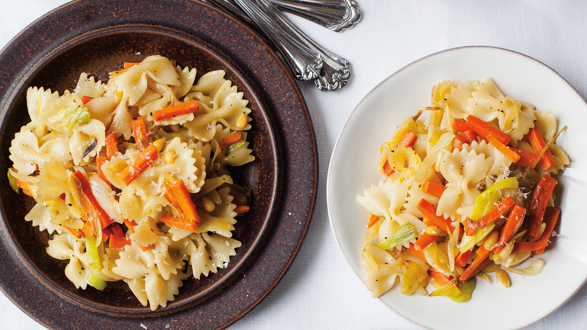 Pasta with Carrots and Leeks