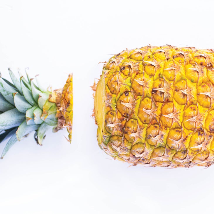 Pineapple with top cut off