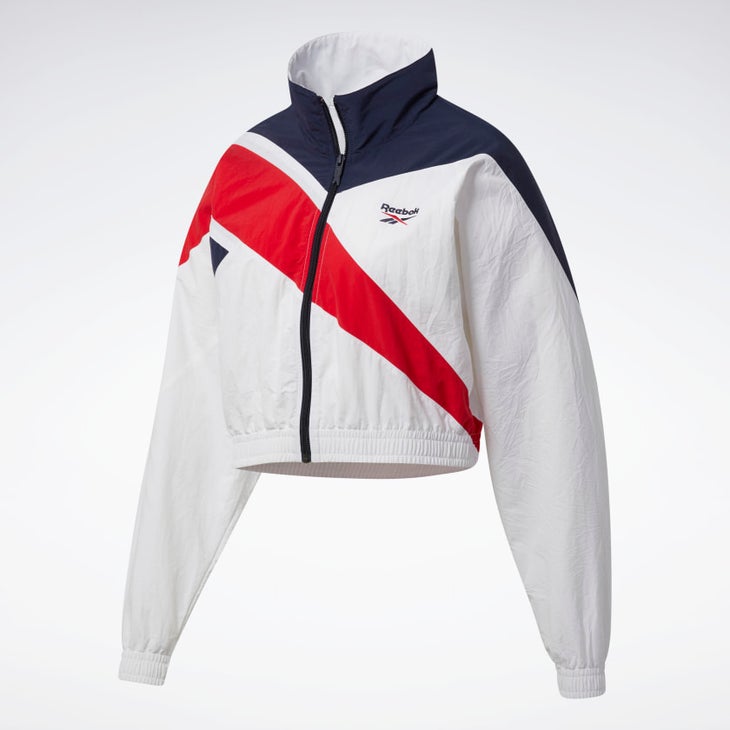 Reebok red, white, and blue classic cropped jacket