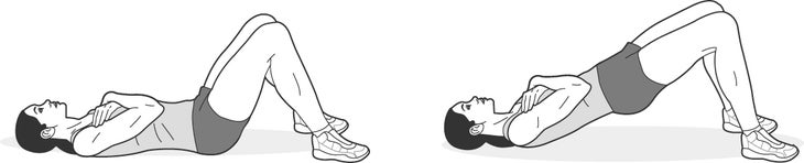 Illustration of woman performing reverse plank