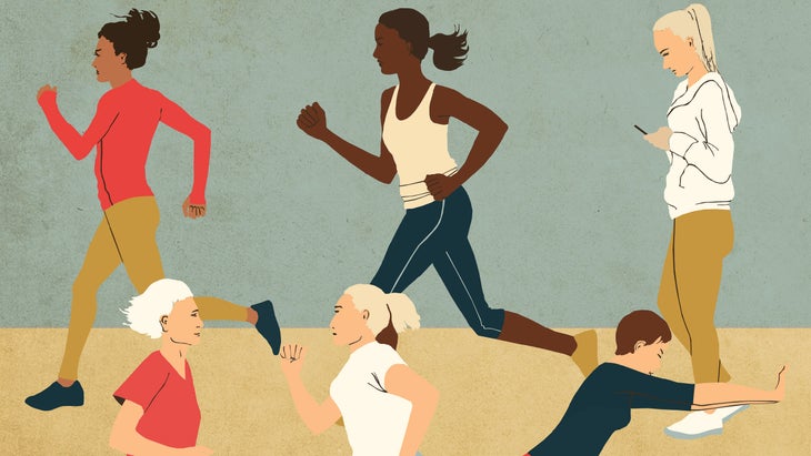 an illustration of a diverse group of women; how you respond to factors that affect body image can help or hurt