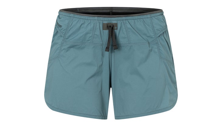 Dark teal women's Black Diamond sprint shorts