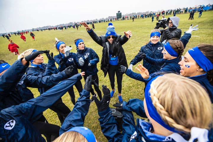 Diljeet Taylor coaches the 2019 NCAA champion cross-country team