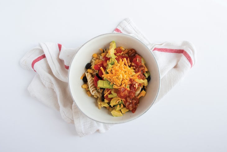 Rotini with black beans