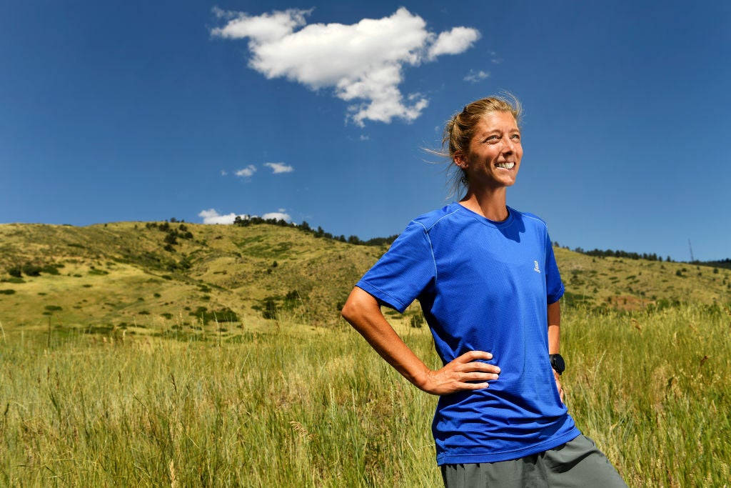 Courtney Dauwalter trains in Golden, Colorado.
