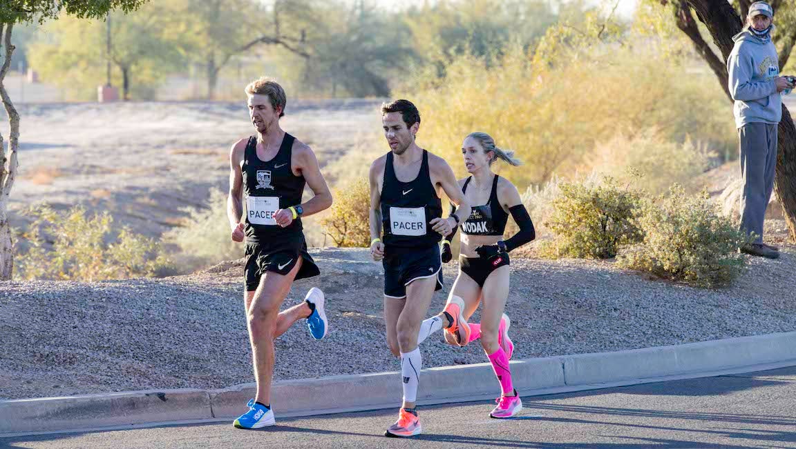 Natasha Wodak running in the Marathon Project
