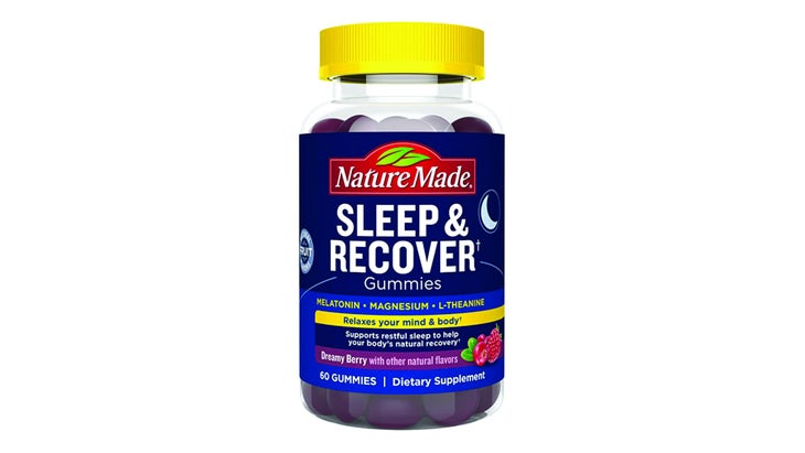 Bottle of gummy supplements