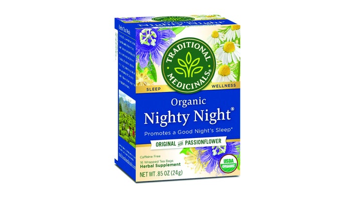 Blue box of nighty night tea, one of the best natural sleep aids
