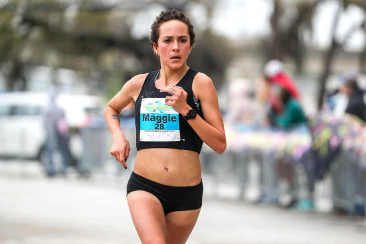 Maggie Montoya places seventh at 2021 15K Championships. She was working in the King Soopers pharmacy at the time of the mass shooting.