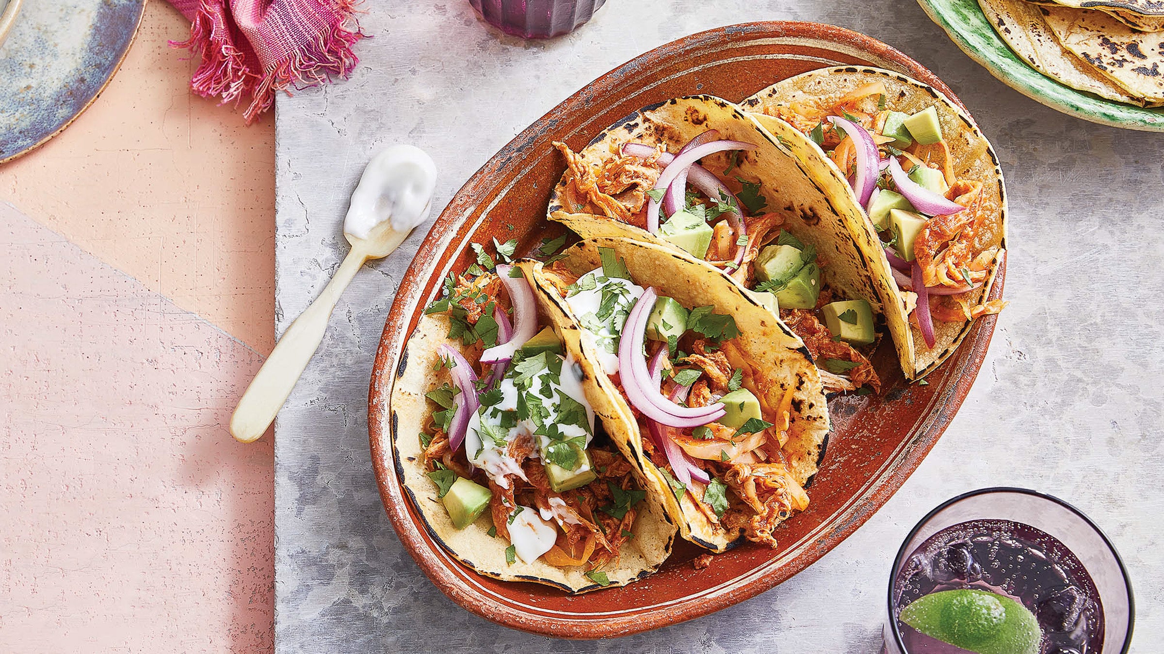 Dish of Tinga Poblana de Pollo