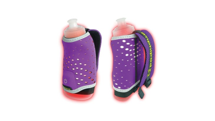 Purple water bottles