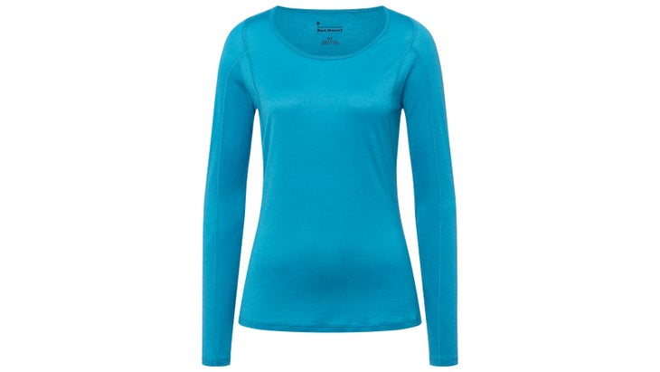 black diamond long sleeve running top in blue