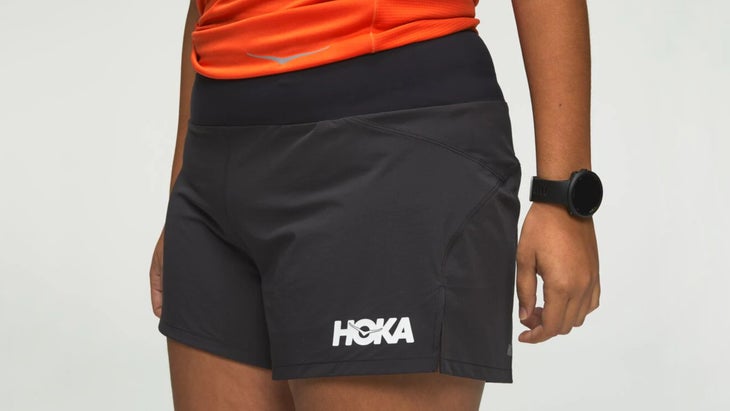 Black running shorts