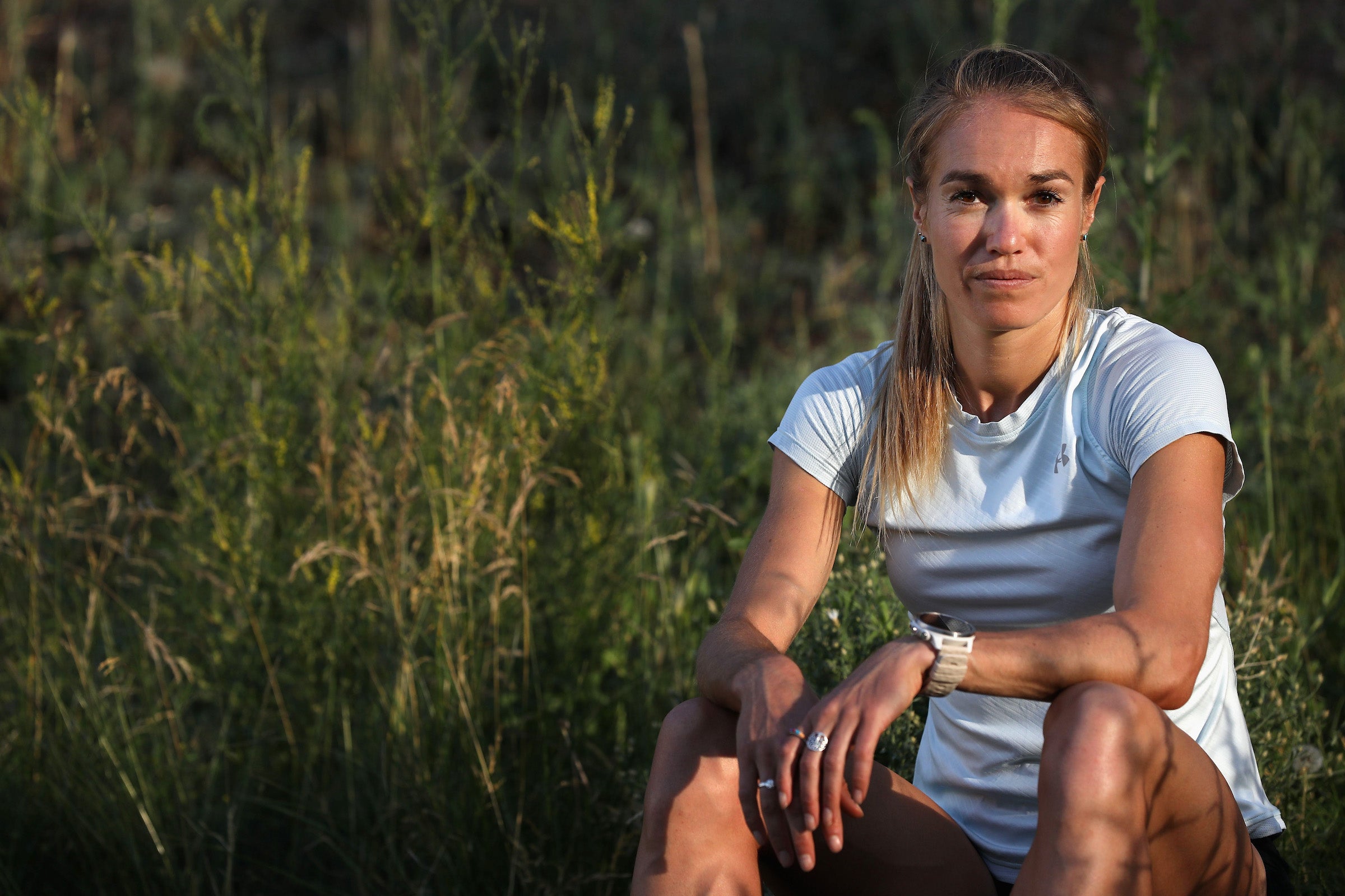 Olympic hopeful runner Rachel Schneider poses for a portrait