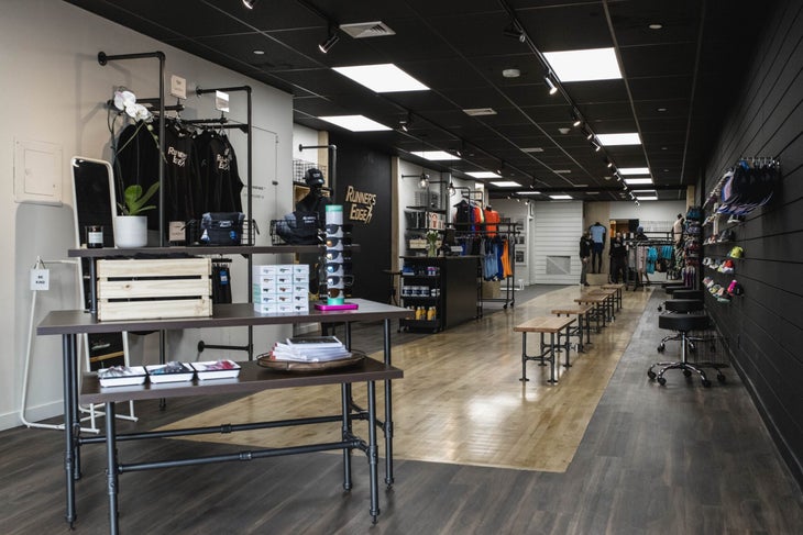 interior of Runner's Edge store