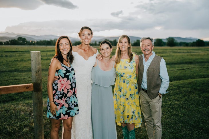 Tracy Ann Roeser and the Cook family together at Roeser's wedding.