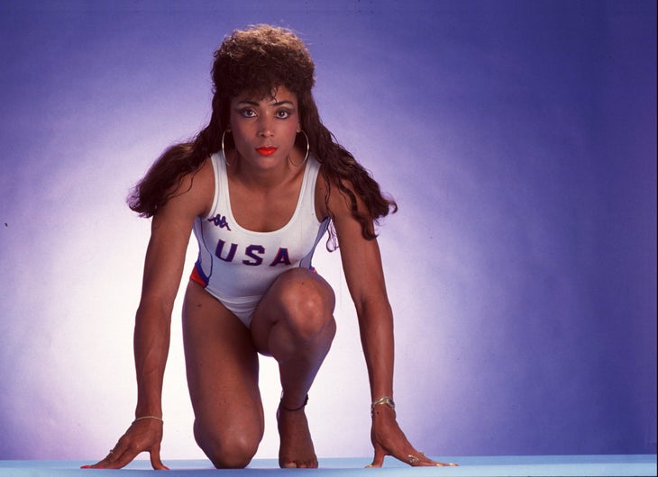 Studio portrait of Florence Griffith Joyner on January 26, 1996