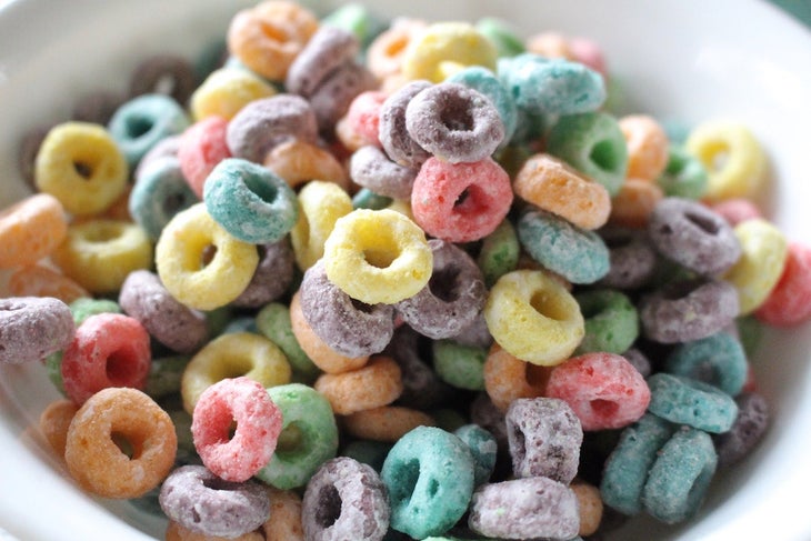 colorful cereal circles