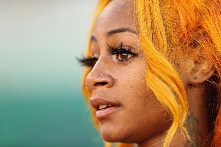Close up of Sha'Carri Richardson