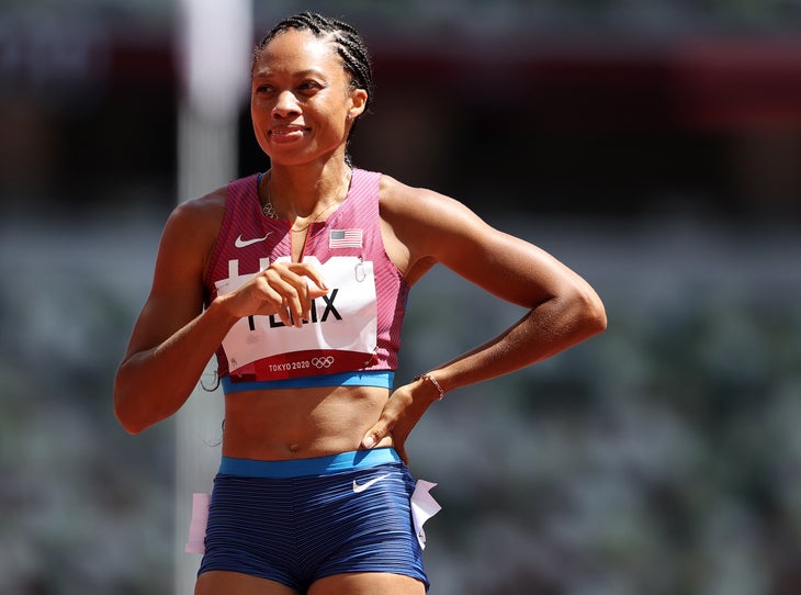 Allyson Felix wins first race at Tokyo 2020 Olympics with Team USA, Gold Medal