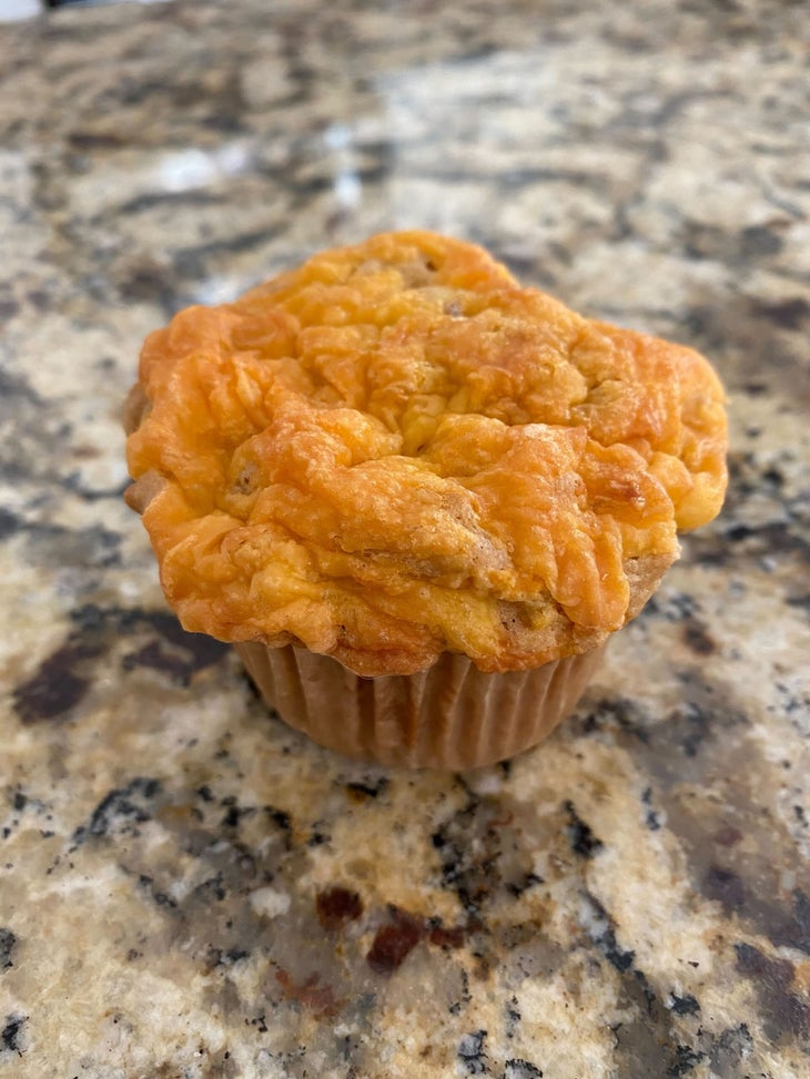 apple cheddar superhero muffin