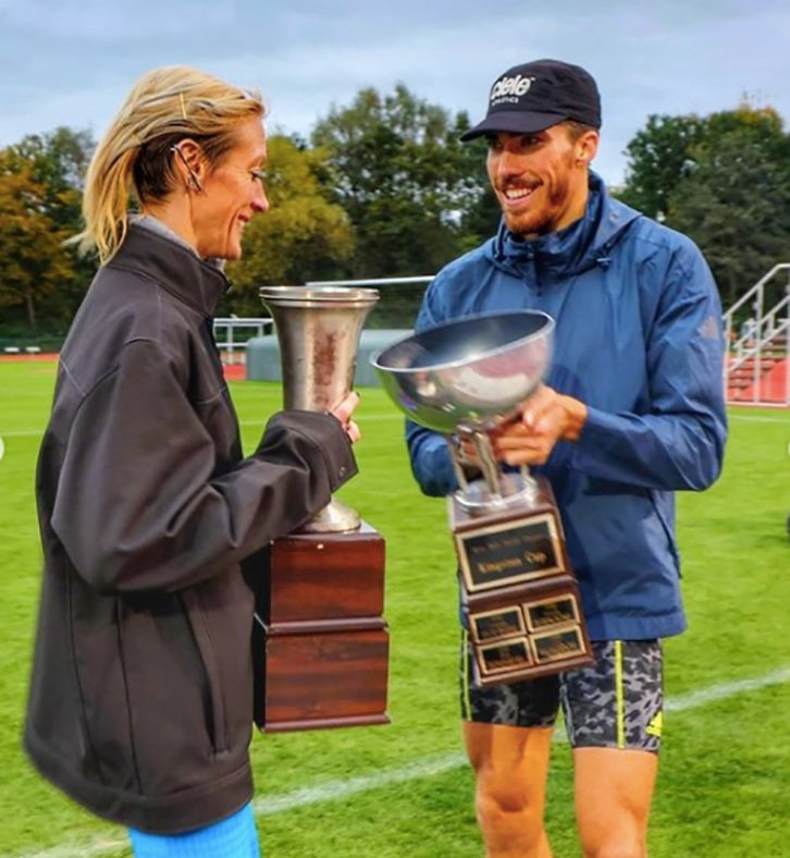 2021 men and women Beer Mile champions