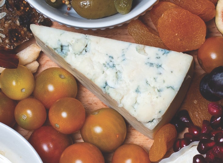 wedge of blue cheese