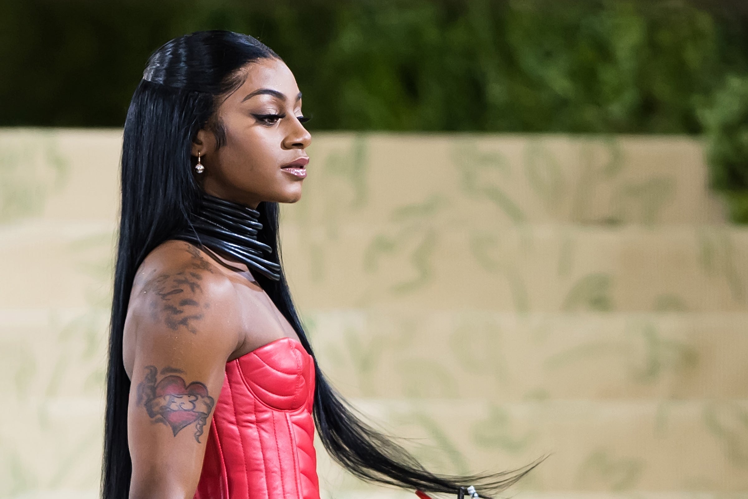 Sha'Carri Richardson, who has a new movie out, at the Met Gala