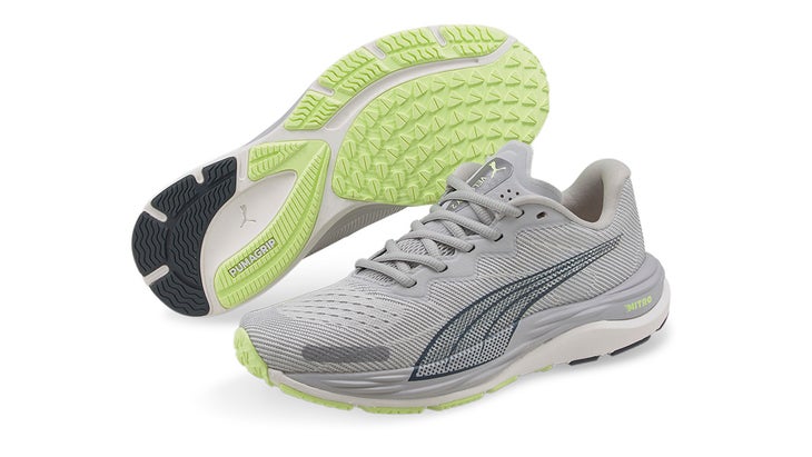 Puma Velocity Nitro 2 in grey and green sole
