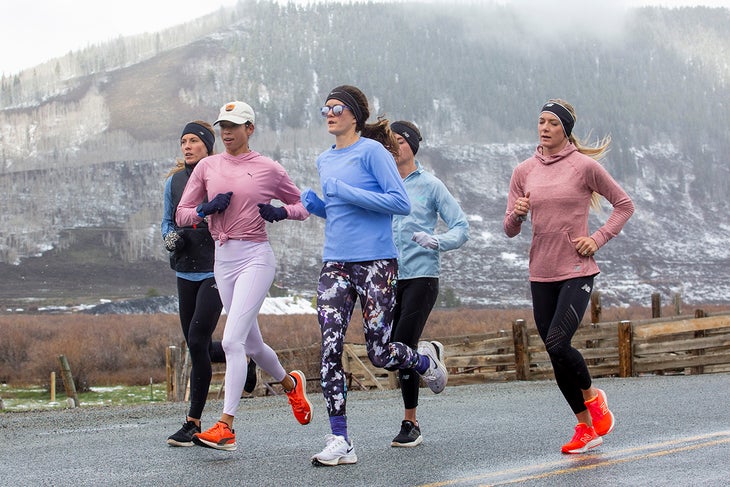 Team Boss members during a winter training run in Colorado