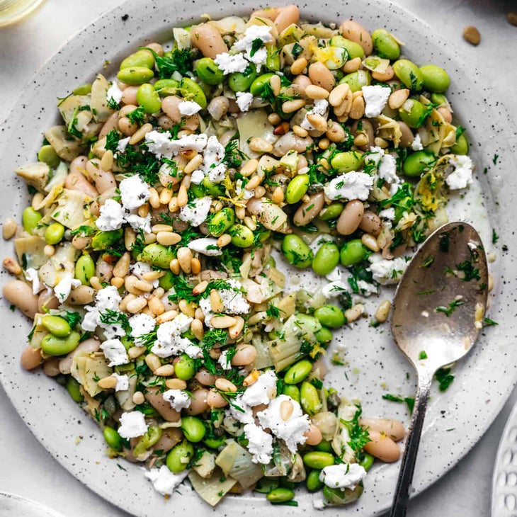 white bean edamame salad is a great recipe for spring