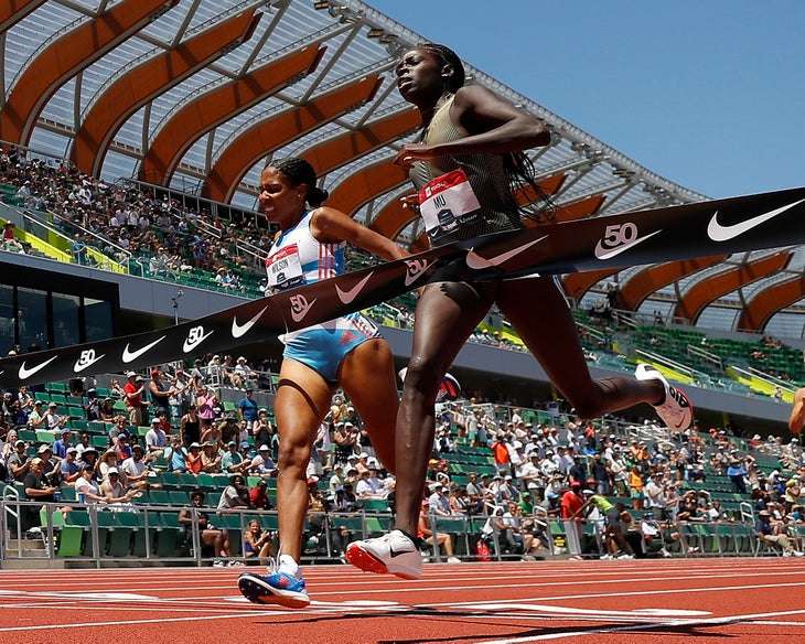 Athing Mu barely beats Ajee' Wilson for the 800m U.S. title